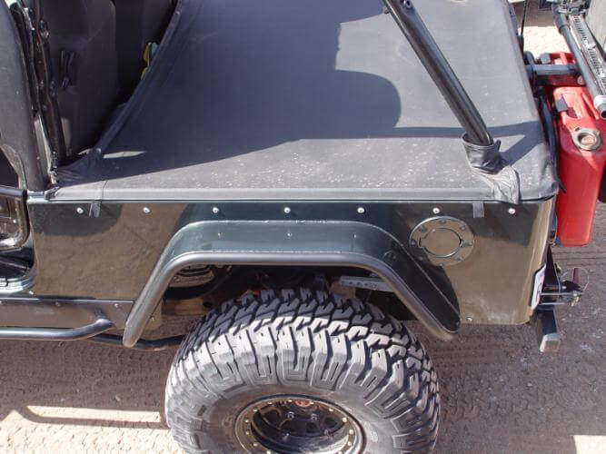 Jeep TJ 6 Inch Fender Flares w/Corner Guards, 37 Stretch Opening & Stock Light Mounts