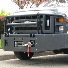 Front Bumper and Grill Guard with Warn Winch