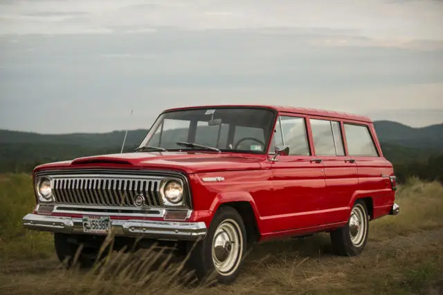 Red 1968 Jeep Wagoneer