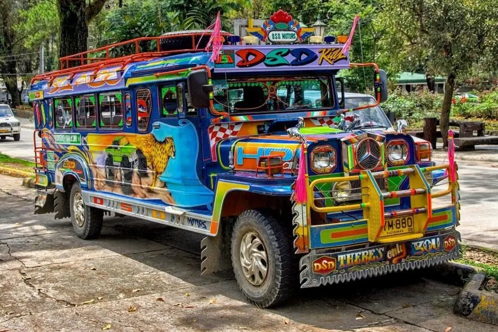 A colorful Jeepney