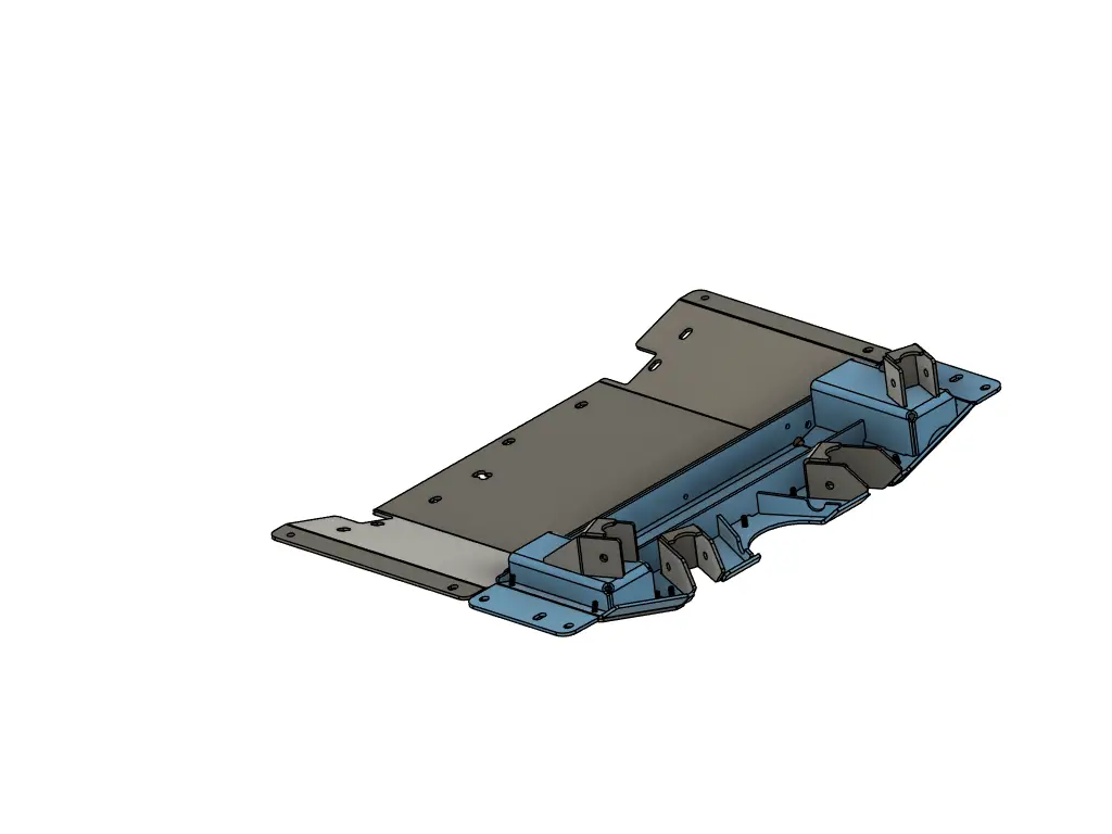 Jeep JK Triangulated Belly Pan with Crossmember – Side Angle